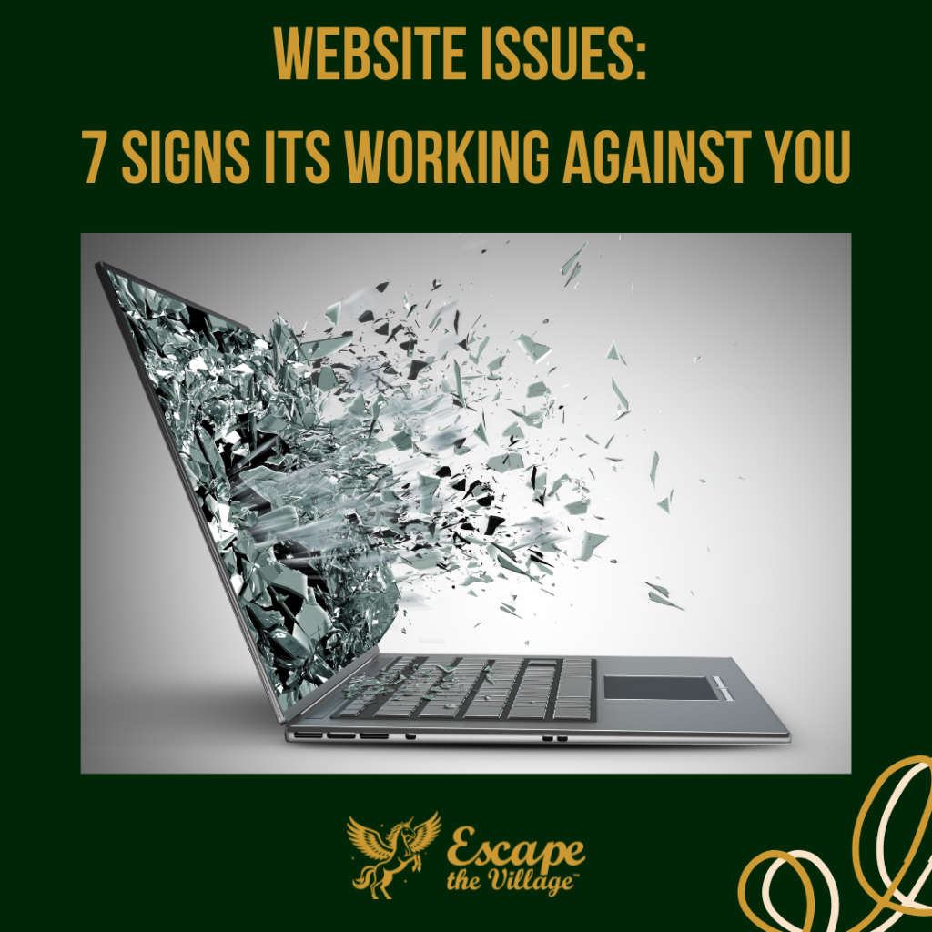 Website Issues - a laptop screen imploding
