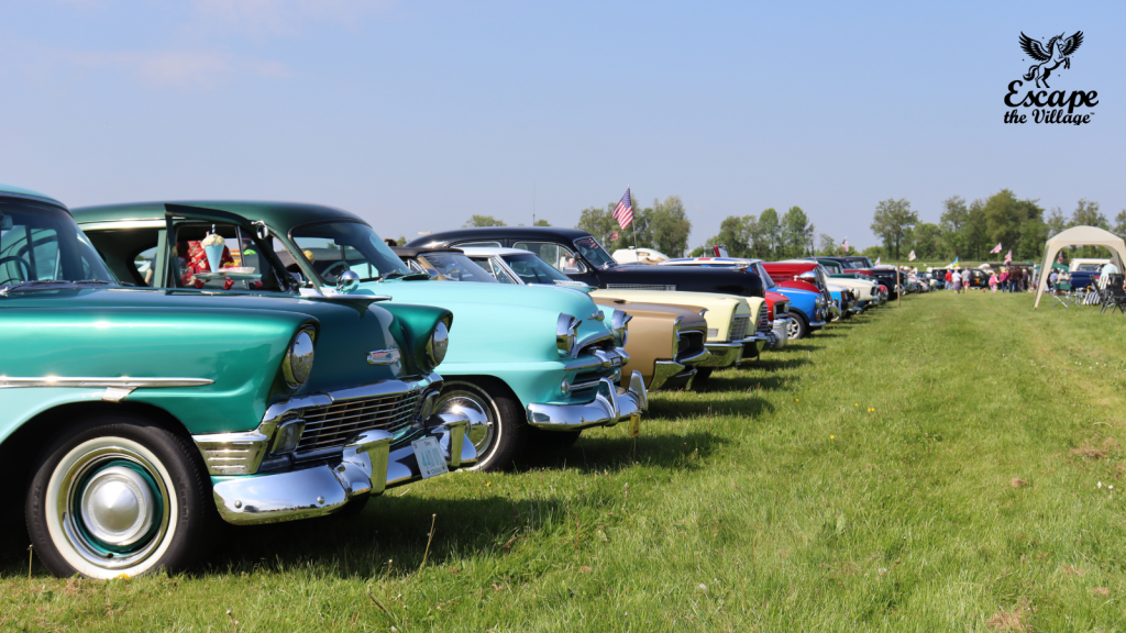 Car exhibitors at the Dauntsey Festival