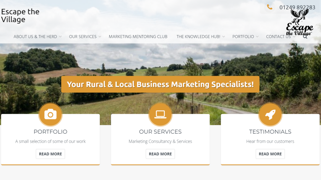  the Village Website - home page