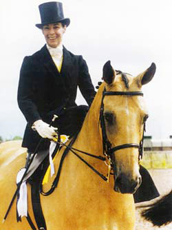 Rayna Matthews riding side saddle